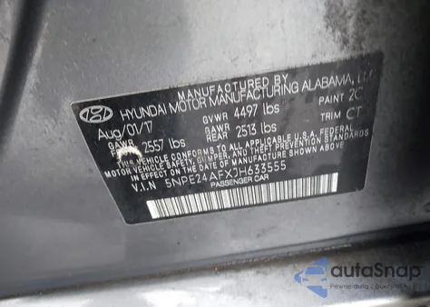 2018 Hyundai Sonata Se from USA, damaged, VIN 5NPE24AFXJH633555